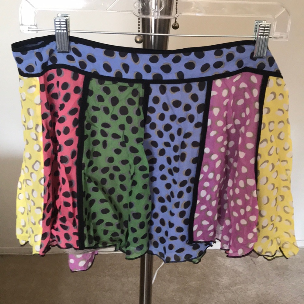 Chiffon Colored Short Skirt
